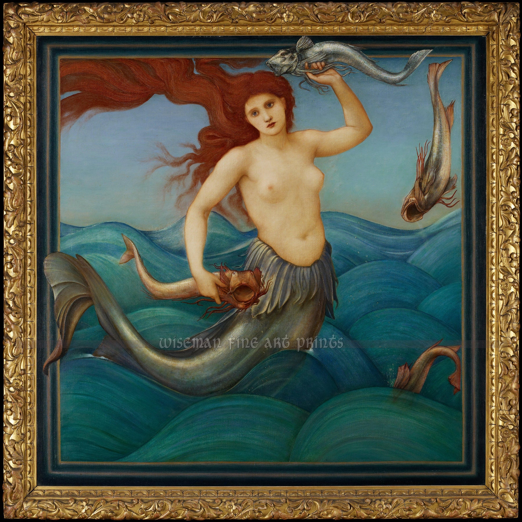 エドワード・バーン＝ジョーンズ：海の妖精 - 人魚（1881