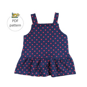 Girls dress pattern, Jumper dress patter, Dungaree dress, kids pinafore  dress sewing pattern, romper dress