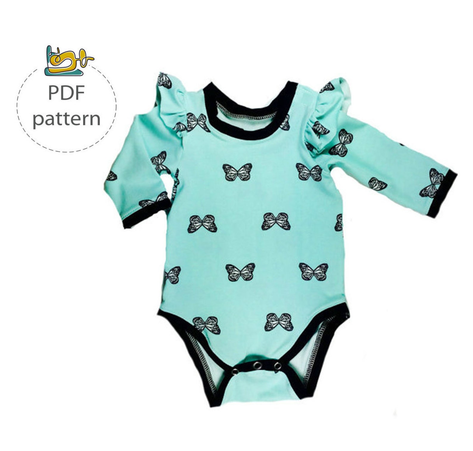 Baby Bodysuit Pattern PDF Sewing Pattern Baby Onesie Sewing Etsy