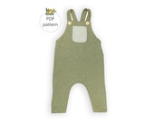 Kids Dungaree pattern, overall sewing pattern, romper pattern, baby sewing pattern, digital sewing pattern for children