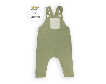 Kids Dungaree pattern, overall sewing pattern, romper pattern, baby sewing pattern, digital sewing pattern for children
