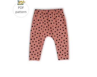 Baby legging patroon, Eenvoudig legging naaipatroon, baby basis legging patroon, digitaal naaipatroon voor onmiddellijke download