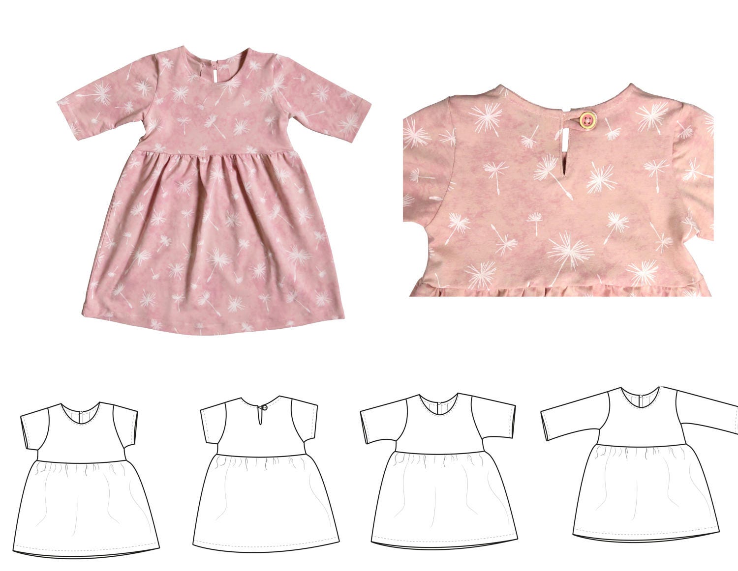 Baby Dress Sewing Pattern Girl's Dress Pattern Toddler Etsy