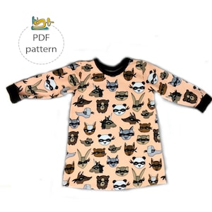 Baby dress pattern, Baby sewing patterns, Girls dress sewing pattern, pdf sewing pattern, long sleeve dress pattern,  3 Months to 6 Years