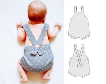Baby Romper Schnittmuster, Newborn Romper Schnittmuster, Strampler Strickmuster, Strampler Sommer, Strampler Strickmuster, Baby Outfit Schnittmuster