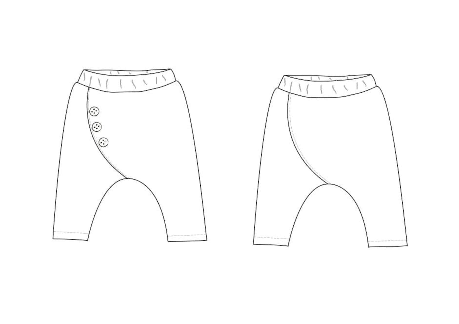 Baby harem pants pattern sewing pattern for child pants PDF | Etsy