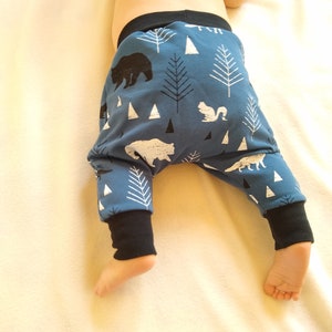 Harem pants pattern, baby harems sewing pattern, cuffed harems pattern, easy baby pants pattern image 7