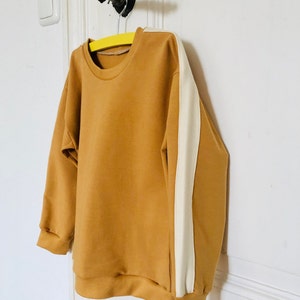 Kids sweatshirt sewing pattern, hoodie sewing pattern, colour block sweatshirt, oversized sweatshirt pattern for babies, toddlers and teens image 9