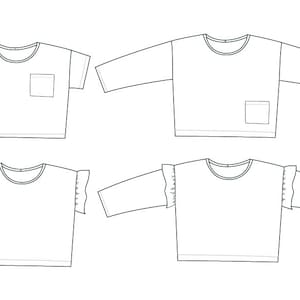 Child's T-shirt Sewing Pattern, Pdf Pattern 0-12 Years, Oversized Kids ...