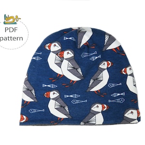 Baby hat sewing pattern, reversible beanie pattern