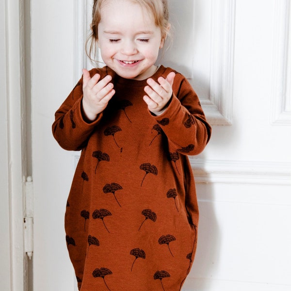 Cocoon Kleid Schnittmuster, Schnittmuster Mädchen, Sweatshirt Schnittmuster für Mädchen, 3 Monate bis 6 Jahre, Kleinkind Schnittmuster