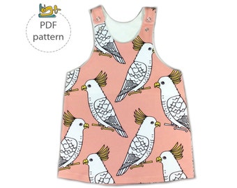 Baby pinafore dress pattern,baby dress sewing patterns pdf, girls pinafore dress, dungaree dress  pattern