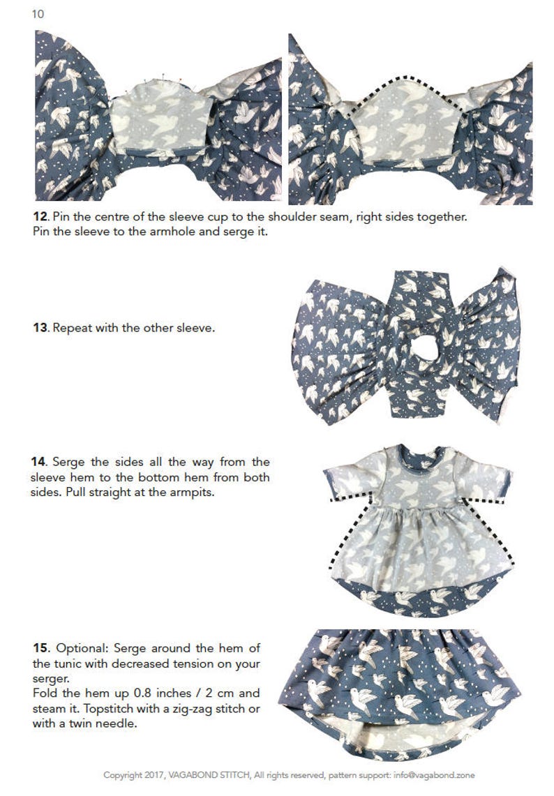 Baby tunic pattern, Peplum top sewing pattern, toddler tunic pattern, digital sewing pattern, girl's sewing patterns image 9
