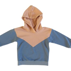 Kids sweatshirt sewing pattern, hoodie sewing pattern, colour block sweatshirt, oversized sweatshirt pattern for babies, toddlers and teens image 6