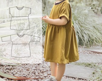 Boxy Dress Pattern and peplum top sewing pattern