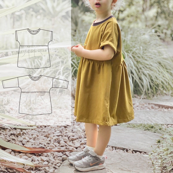 Boxy Dress Pattern and peplum top sewing pattern