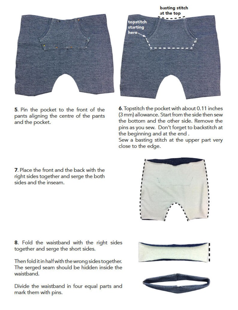 Baby Shorts Pattern Baggy Shorts Kids Pattern Toddler Harem Etsy