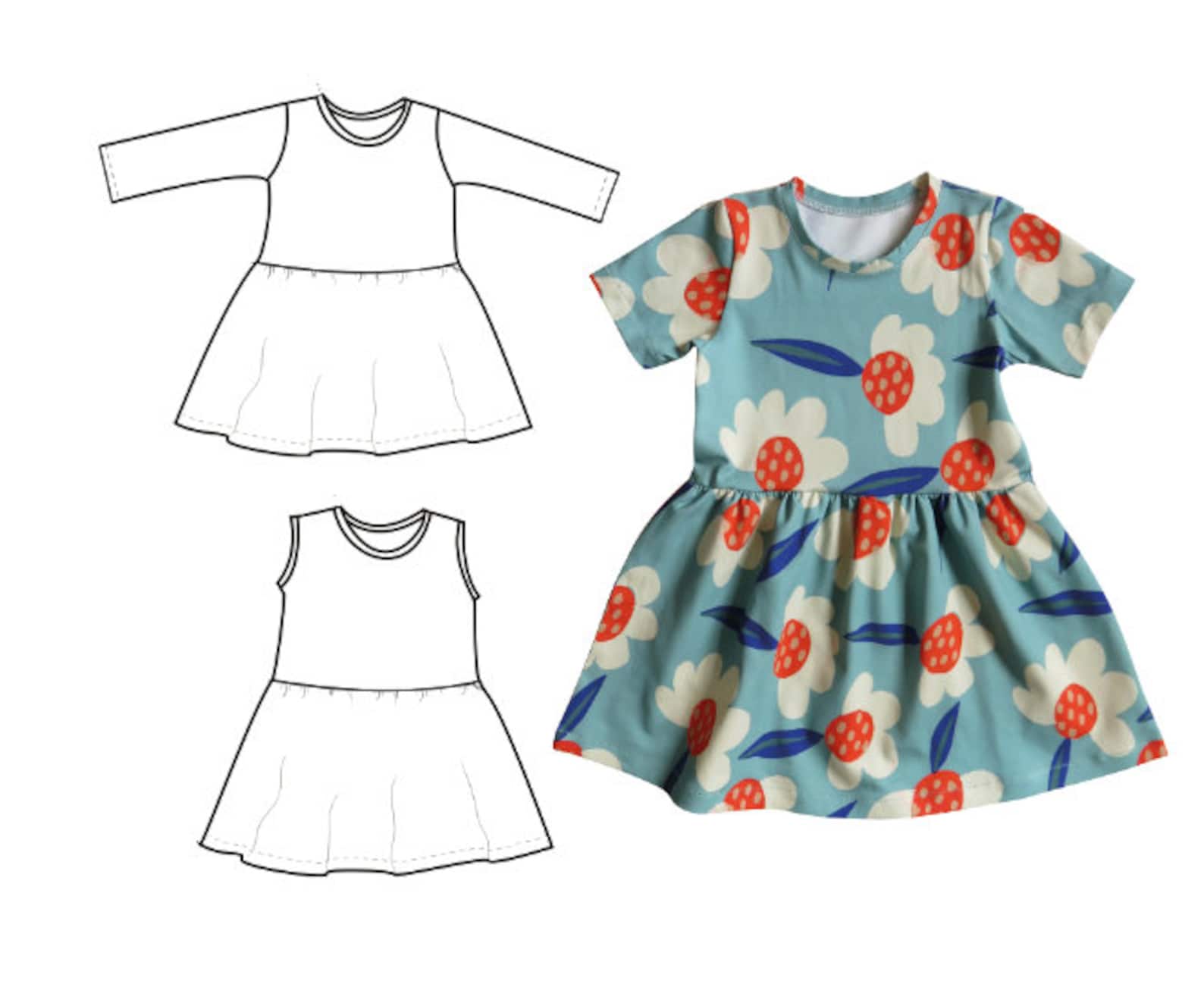 Baby Dress Sewing Pattern Girl's Dress Pattern PDF Dress Etsy