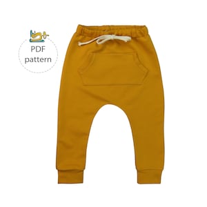 Harem pants pattern, baby harem pants sewing pattern, pdf, baby sewing pattern, toddler sewing patterns, boy sewing patterns, baby pants pdf