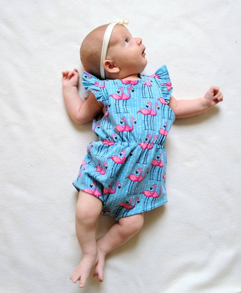 Summer romper pattern, kids romper sewing pattern image 3