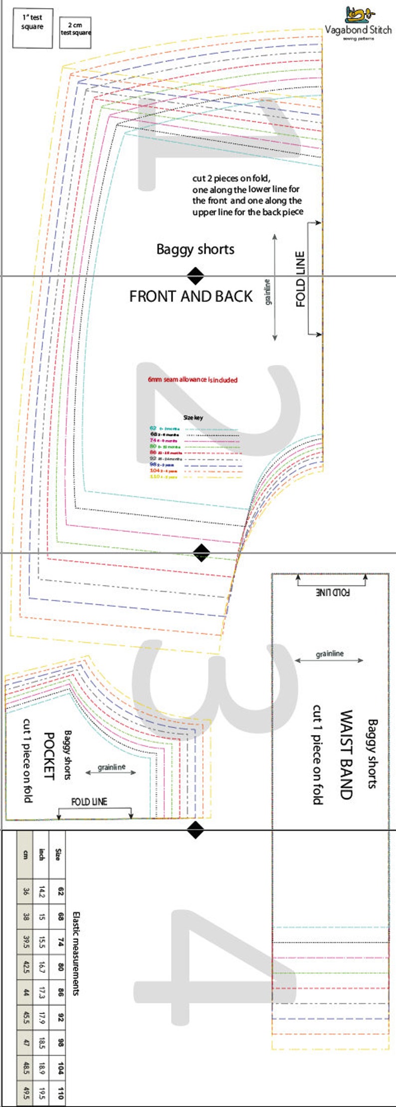 Baby Shorts Pattern Baggy Shorts Kids Pattern Toddler Harem Etsy