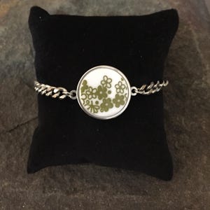 Corelle Spring Blossom Bracelet, Corelle Bracelet, Corelle Jewelry, Vintage Jewelry, Broken China Jewelry