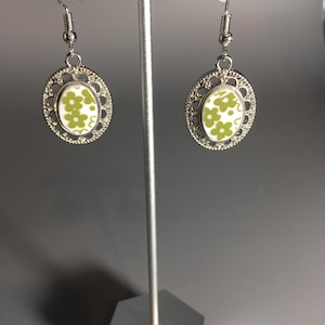 Corelle Spring Blossom Pattern, Broken Plate Earrings, Broken China Jewelry, Vintage China, Corelle Earrings