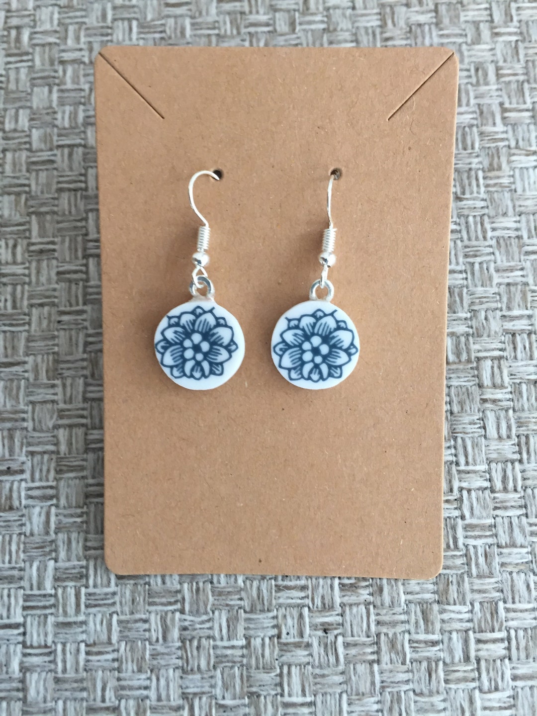 Corelle Old Town Blue Onion Pattern Broken Plate Earrings - Etsy