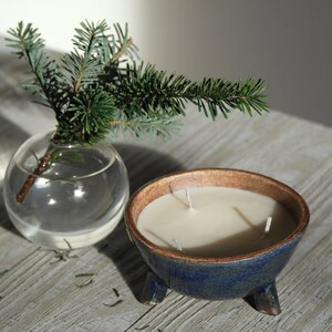 Deep Blue - 100% All Natural Premium artistic candles with Japanese container scented with Therapeutic Grade Essential Oils.
