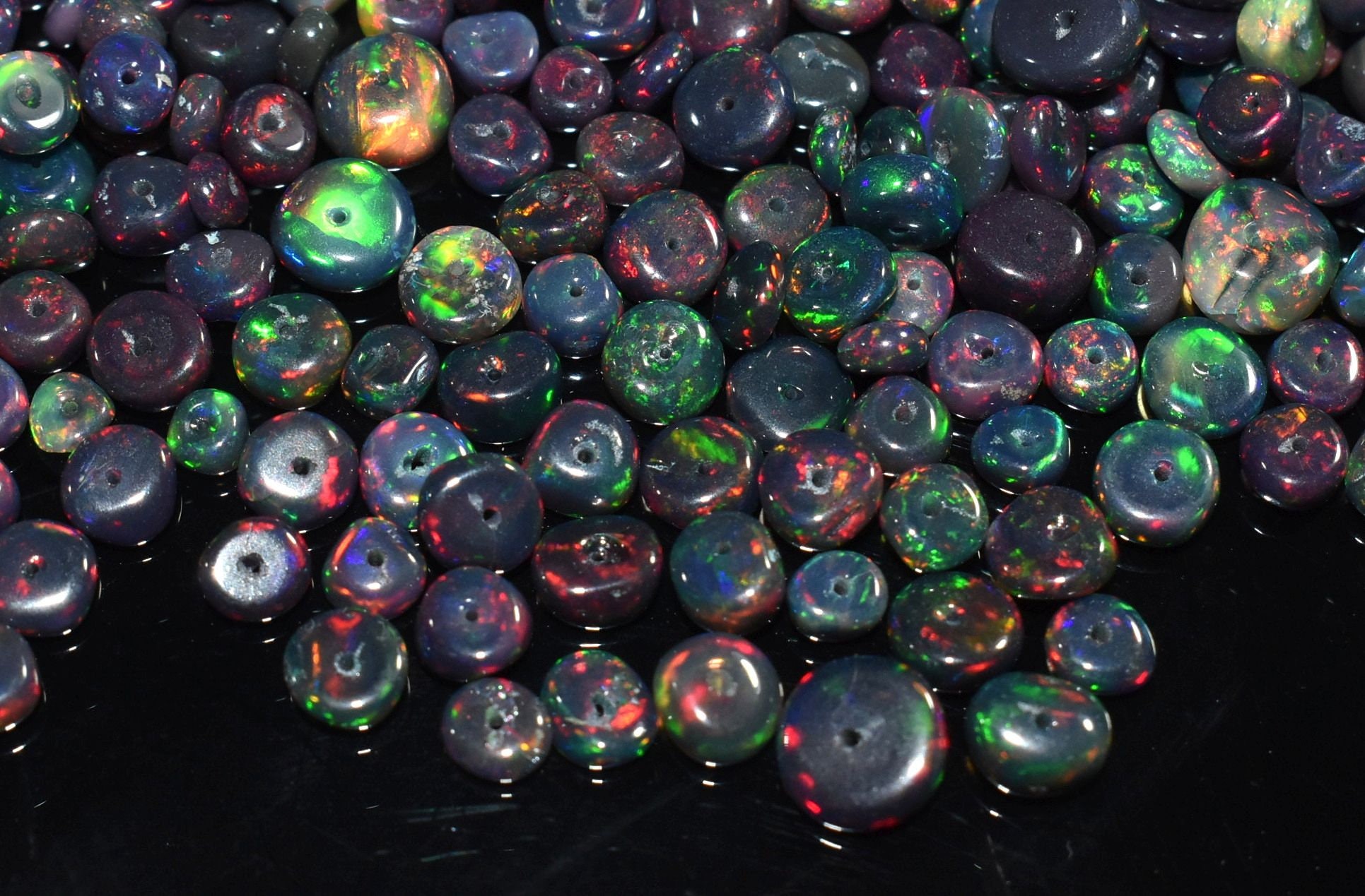 AAA Natural Black Opal Roundel Beads 3-5MM Size Ethiopian - Etsy