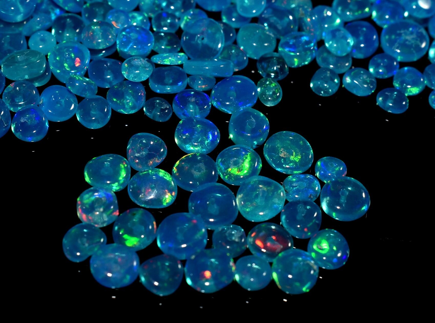 Natural Opal Beads 35 MM Size Blue Opal Beads 10 Pcs Lot AAA Etsy