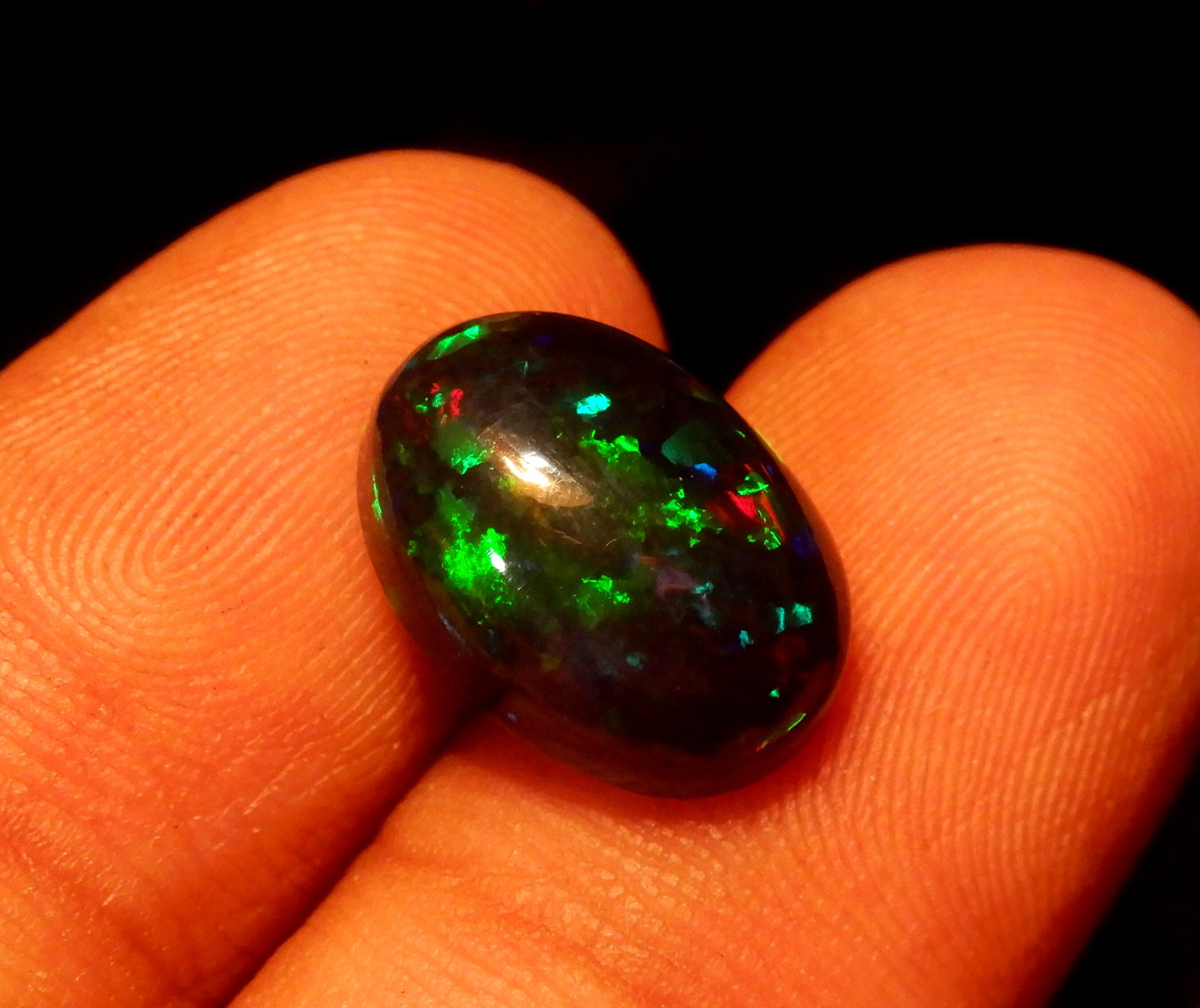 Black Opal Natural Ethiopian Opal CabochonFire OpalBlack Etsy