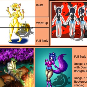 Encargos digitales (Anthro, Feral, Humano, Anime, Dibujos animados, Fan Art, Personalizado, etc.)