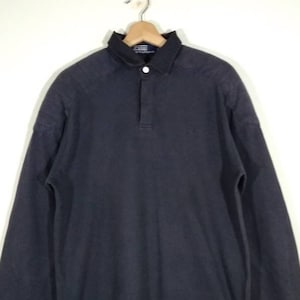 Polo by Ralph Lauren Embroidered Small Pony Logo Blue Sweatshirt | Sweater | Jumper | Cardigan Size M