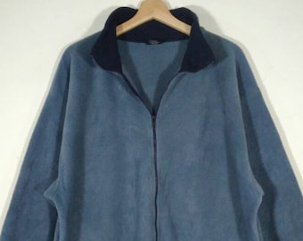 TIPSY Fleece Full-Zip Fleece Blau Warme Jacke Pullover | Jacke | Größe XXL
