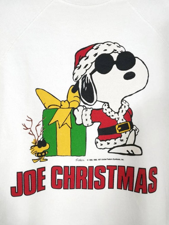 Vintage Snoopy Joe Christmas Peanuts Schulz Overs… - image 4