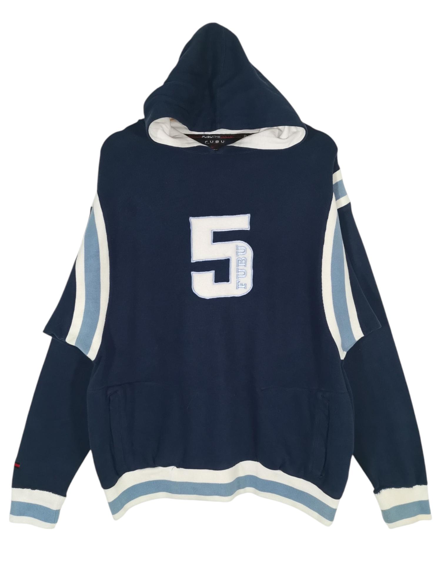 FUBU VARSITY - Sweat à capuche - light blue/bleu clair