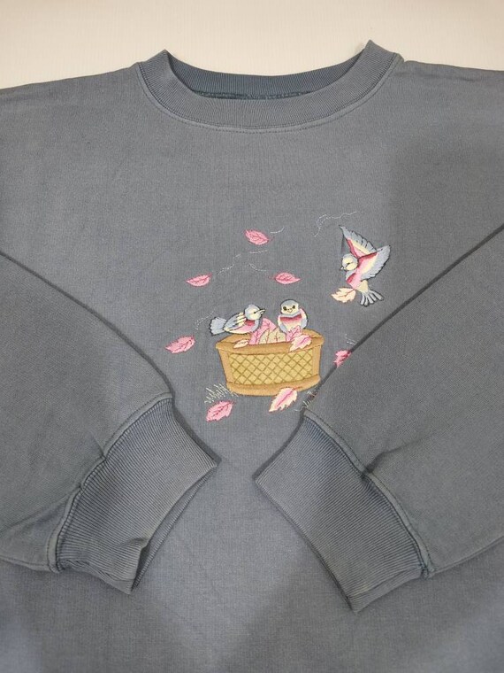 90's Basic Editions Crewneck Blue Pullover Vintag… - image 7