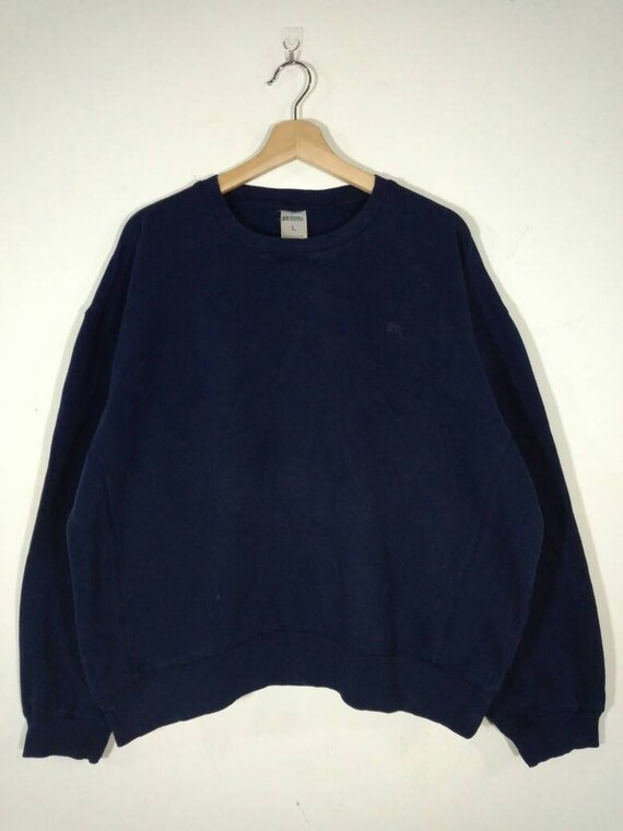plain navy blue sweatshirt