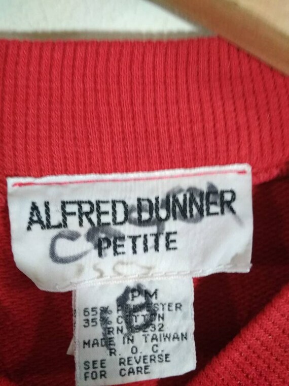 90's Alfred Dunner Petite Big Logo Embroidered Cr… - image 3