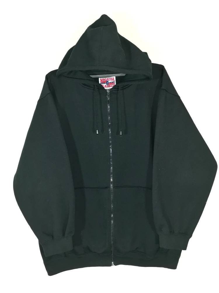 Mega USA Vintage Classics Full Zip Black Oversized Hoodie Etsy