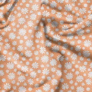 Boho Daisy Blossom Fabric by The Metre, Premium Quality Fabric, Sustainable Eco Friendly, Printed on Demand, Multiple Colourways