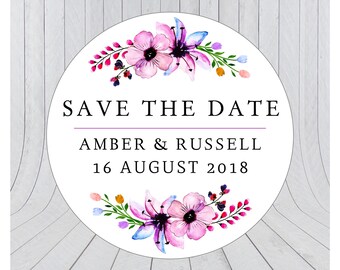 save a date sticker etsy
