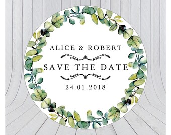 save a date sticker etsy