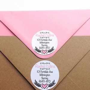 32 x Return address labels, address stickers, Personalised address stickers, Custom address labels, cute address labels, address sticker 294 image 5