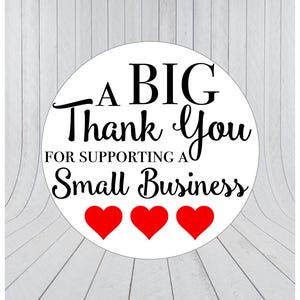 24 x Thank you for supporting a small business stickers, Thank you stickers, Etsy packaging stickers, Etsy business stickers 063