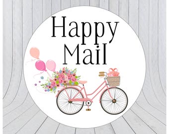 Happy mail stickers, Mail stickers, packaging stickers, Happy mail labels, packaging labels, happy post, delivery stickers, 117