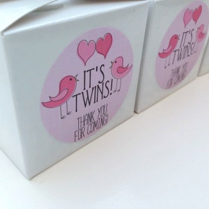 Twin girls baby shower favour stickers, twin girl stickers, twin girl baby shower, pink baby shower labels, baby shower favour labels, 046