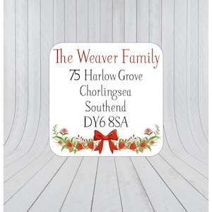 32 x Christmas return address labels, christmas address stickers, xmas address labels, Custom address labels, chritmas return labels 145