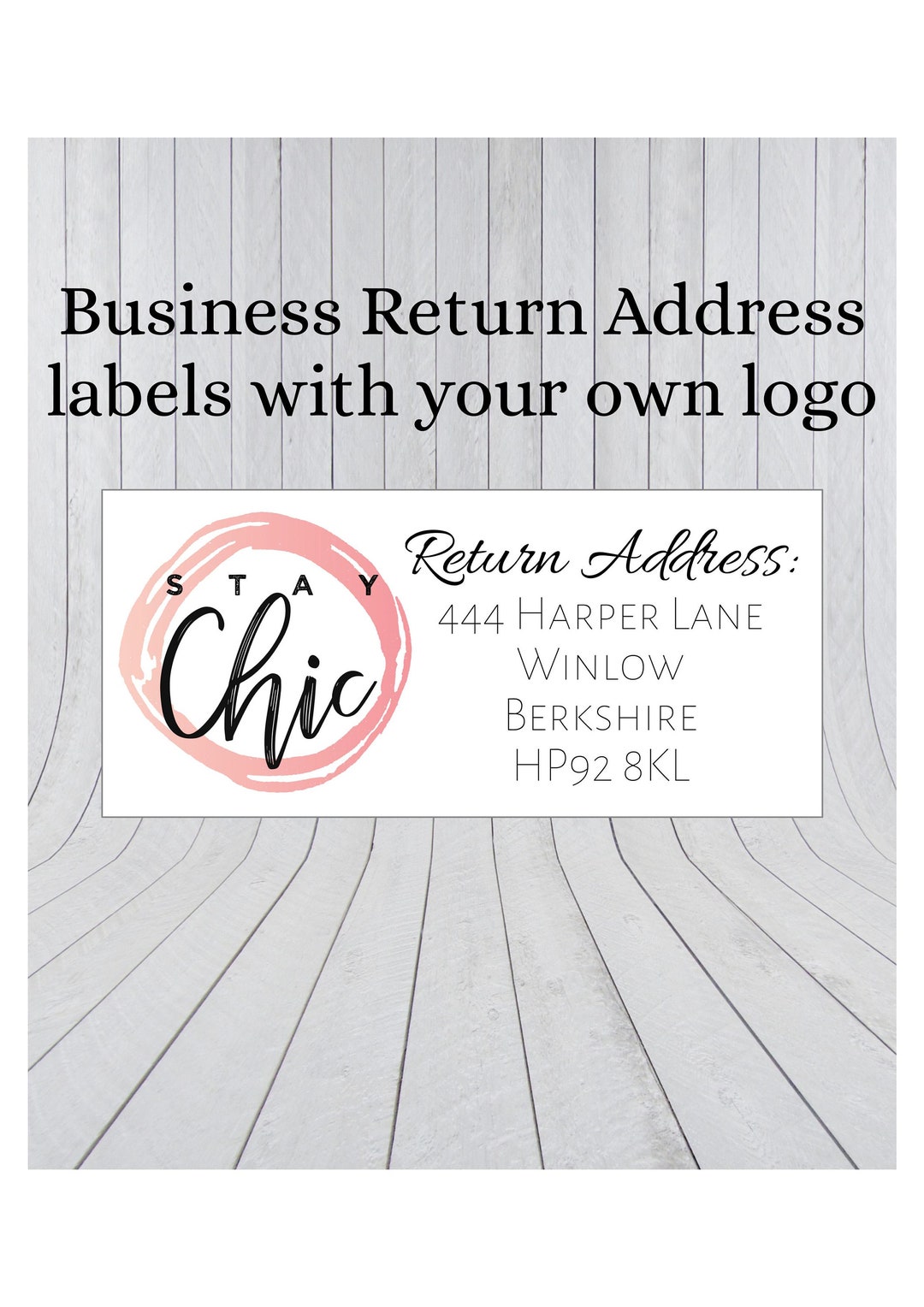 60 X Business Return Address Labels Logo Address Labels Etsy